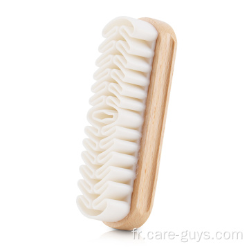 Brosse de chaussures en daim en bois premium Nettoyage des baskets sportives